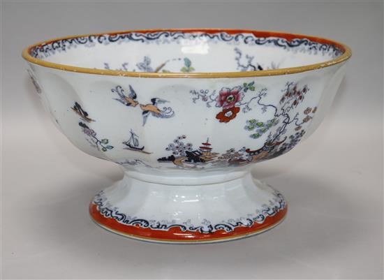 A Victorian ironstone china bowl